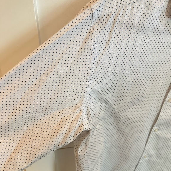 HUGO BOSS White design Men luxury career office special occasion top 42 16.5” - Picture 5 of 11